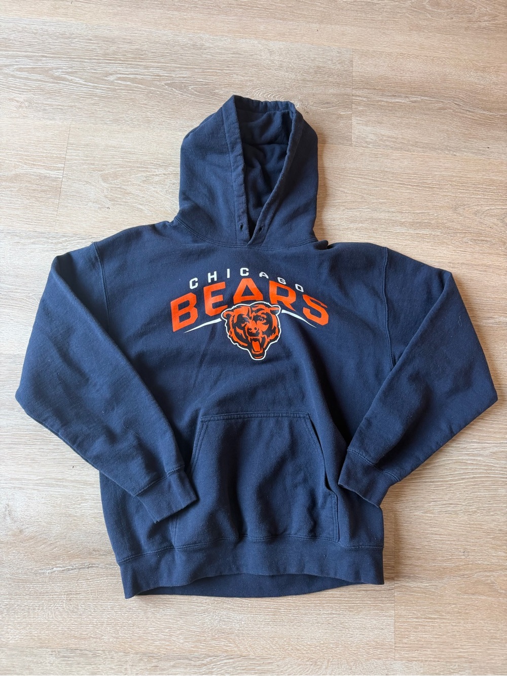 NFL Chicago Bears Navy Hoodie with Orange Logo